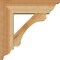 Ekena Millwork Legacy Traditional Rough Sawn Bracket w/ Offset Brace, Western Red Cedar, 6"W x 18"D x 18"H BKT0604X18X18LEC01RWR - alternate 4